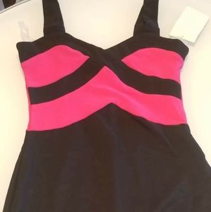 Women black and pink dress